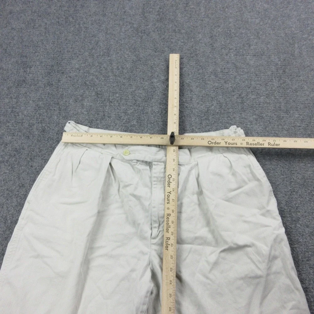 Vintage Polo Ralph Lauren Shorts Mens 36‎ Beige Pleated Chino 9 Inseam USA